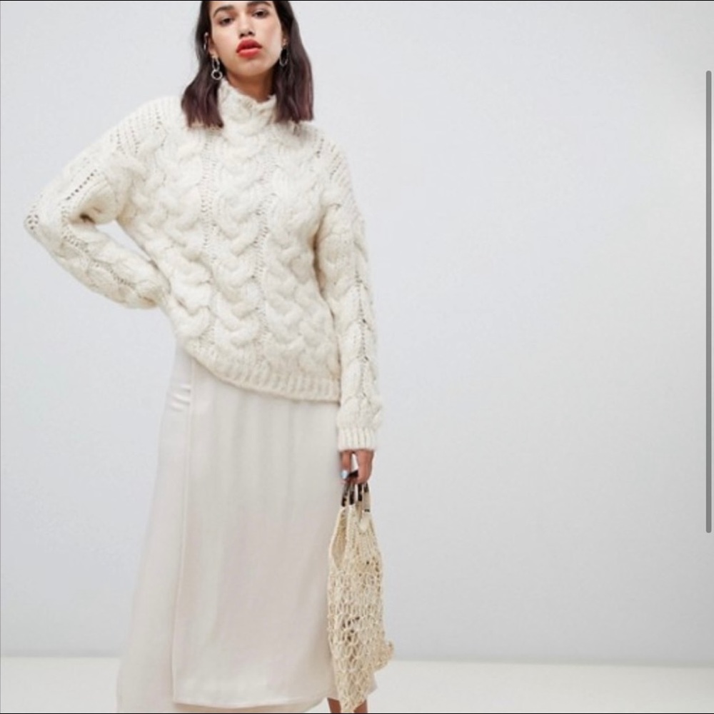 Mango cable knit sweater
